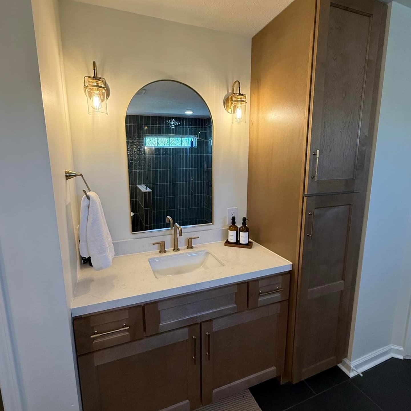 Green tile shower installation Carmel IN