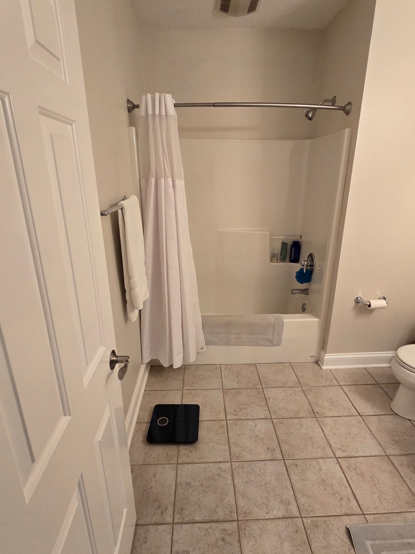 Dark vanity quartz top basement bathroom Carmel IN