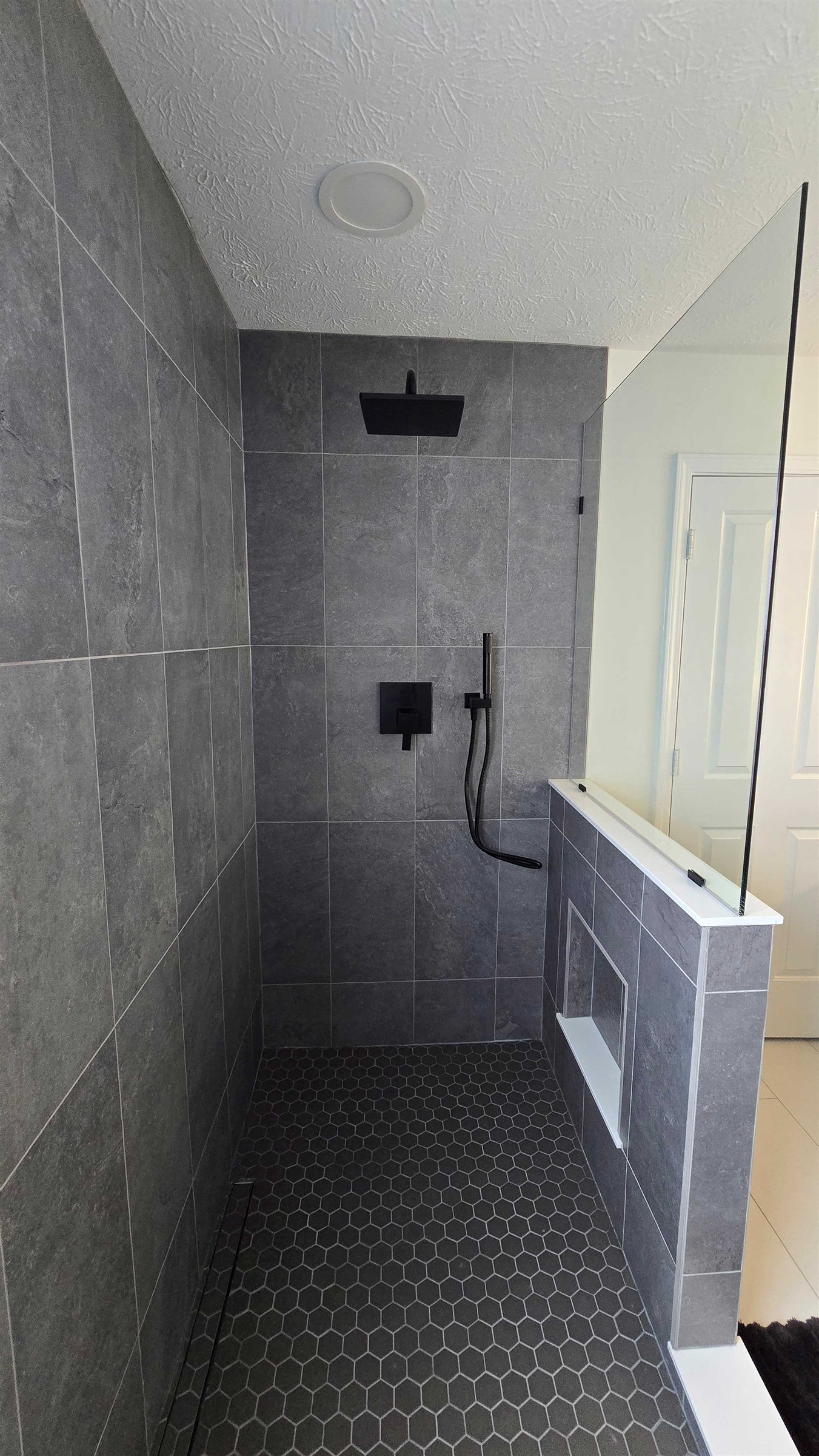 Walk-in shower bathroom remodel Carmel IN