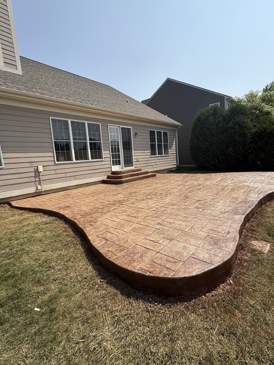 Stamped concrete patio in Fishers Indiana