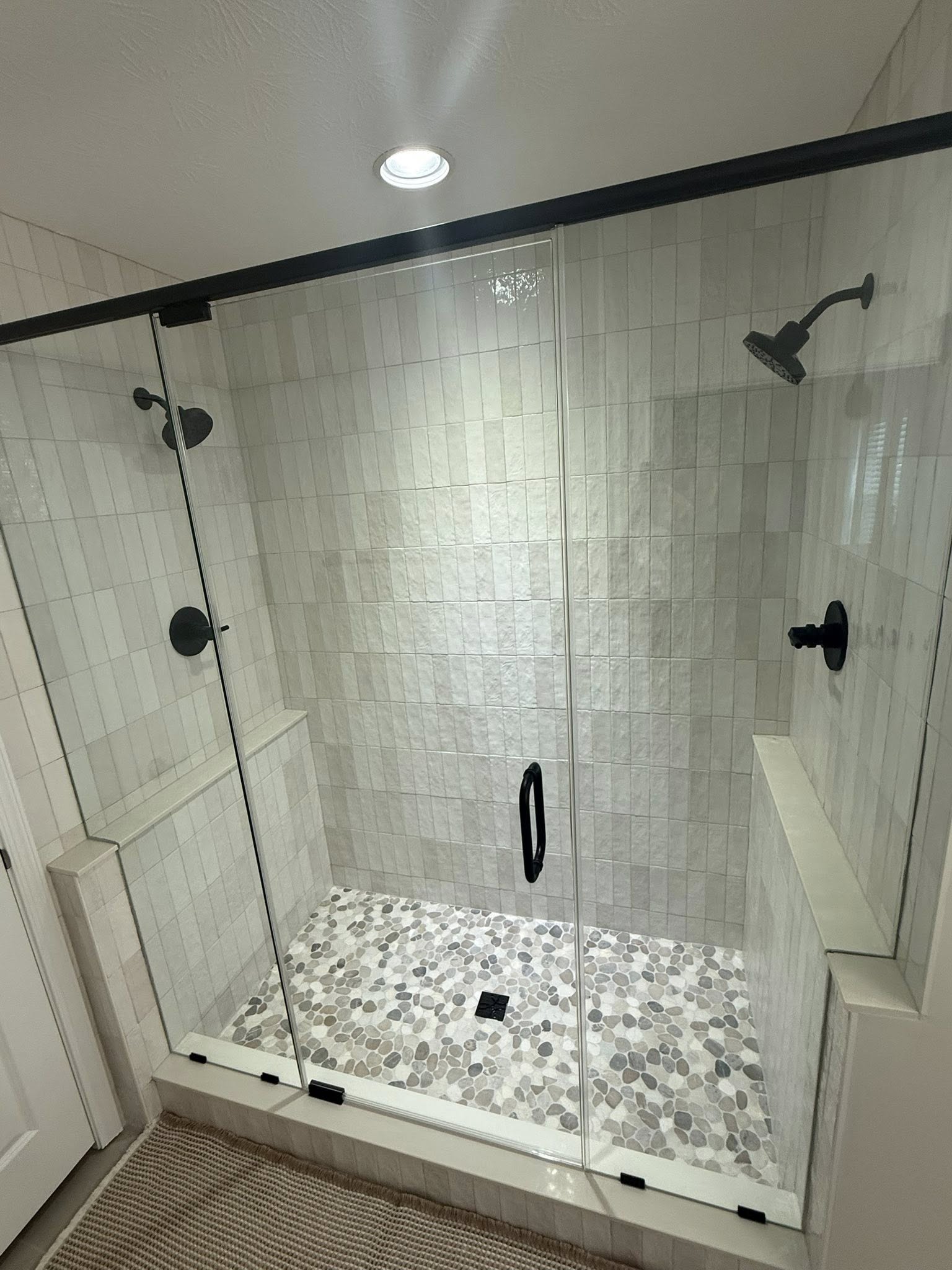 Double shower bathroom remodel in Fishers Indiana