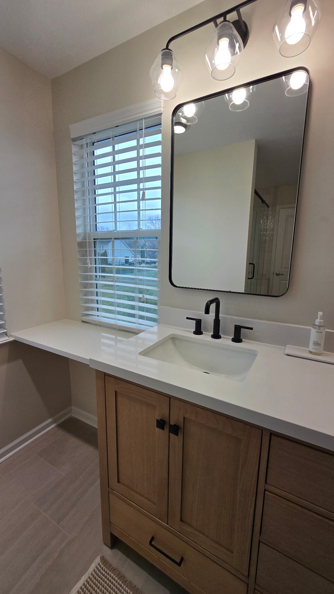 Double shower bathroom renovation Fishers IN