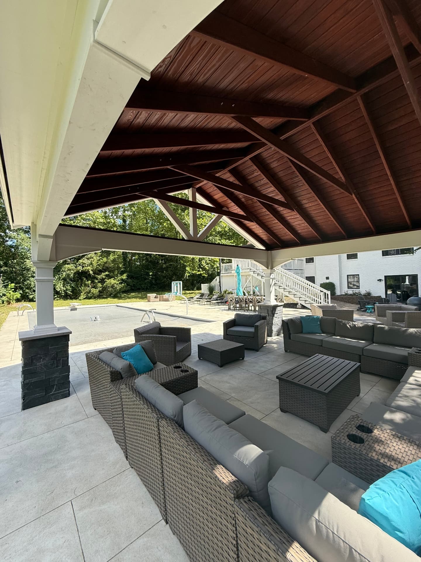 Covered pavilion outdoor living Fortville Indiana