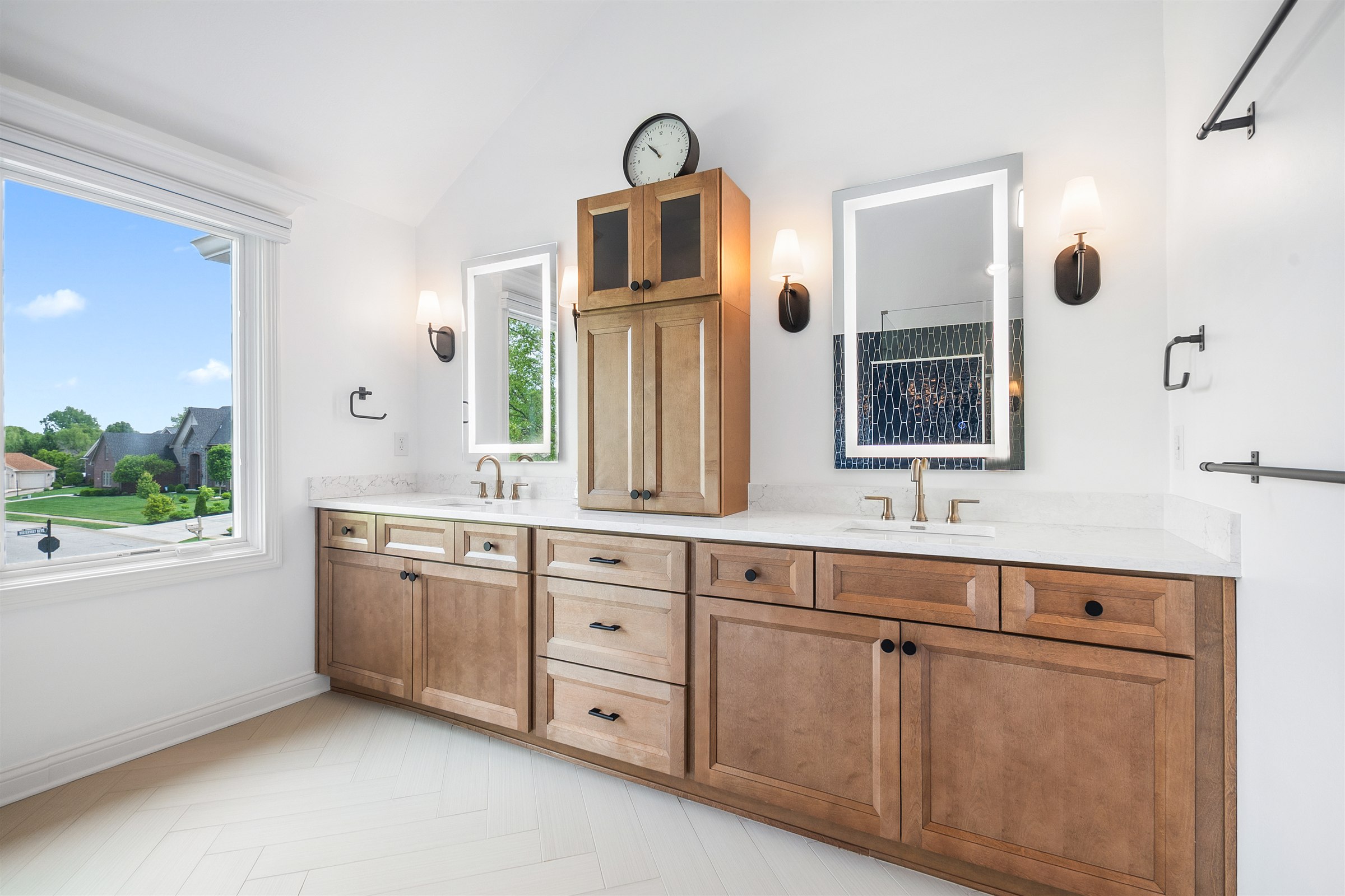 Three-bathroom remodel near Geist Fishers Indiana