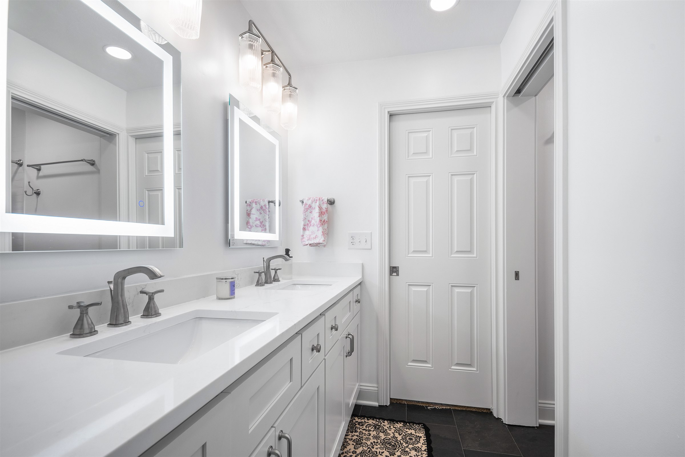 Three-bathroom renovation project Geist Fishers Indiana
