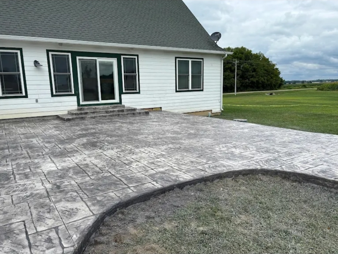 Stamped concrete patio in Noblesville Indiana