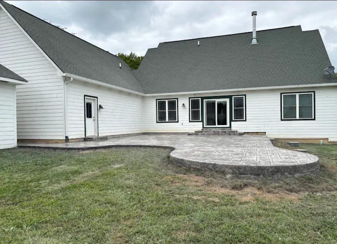 Completed concrete patio Noblesville IN