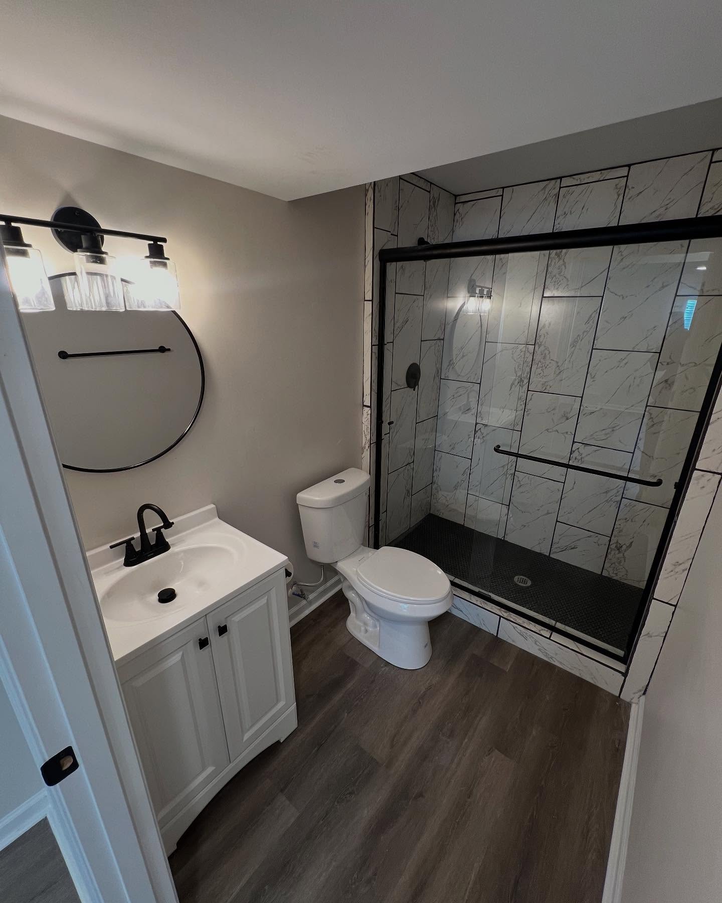 Completed basement finish Westfield IN