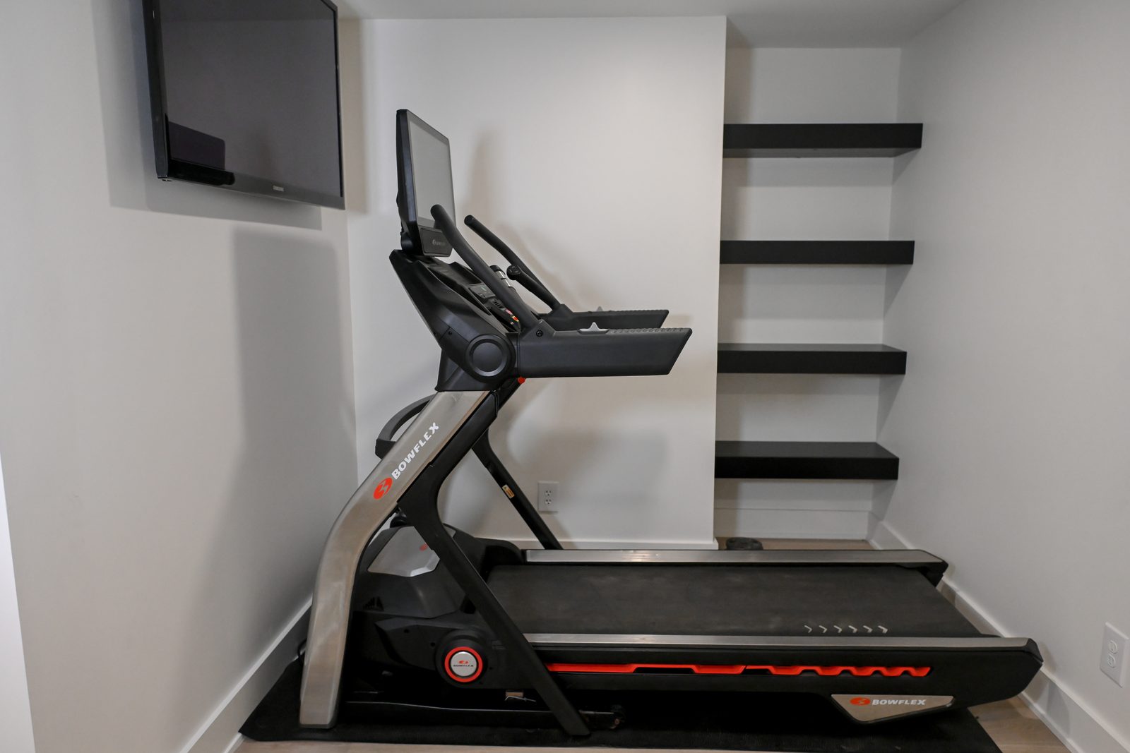 Basement exercise room with treadmill Westfield Indiana