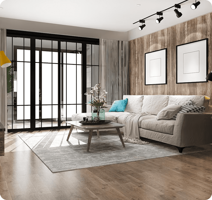 wooden floor inside the room