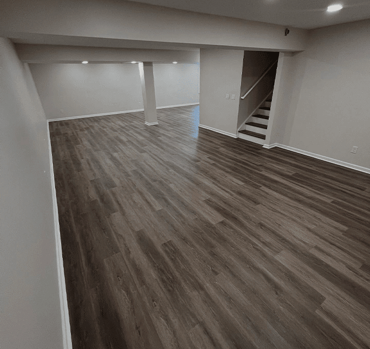 basement remodel after