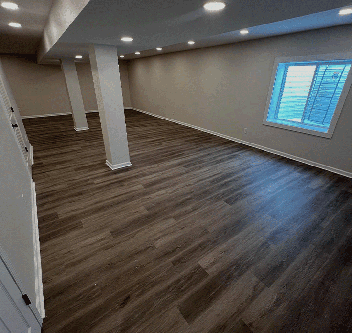 home basement after renovation