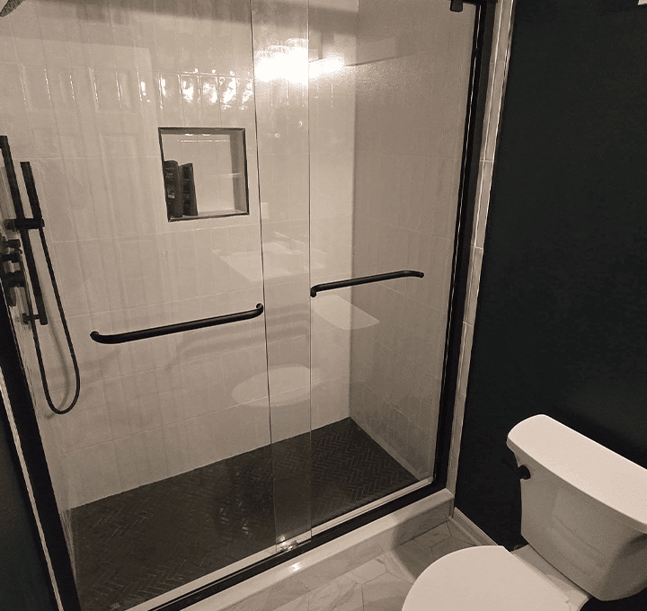 finished shower space after