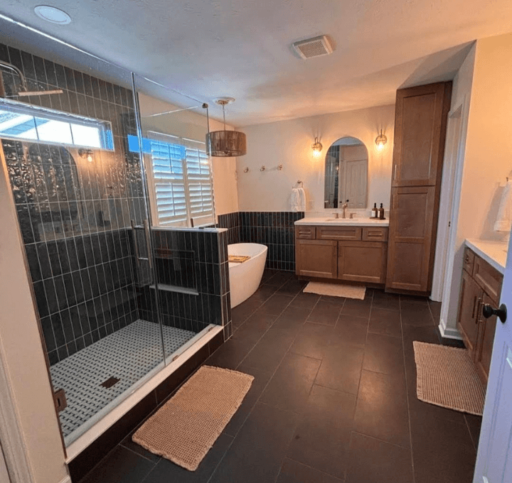 redesigned bathroom project finished